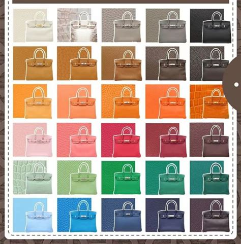 hermes birkin bag new-color|Hermes Birkin color chart.